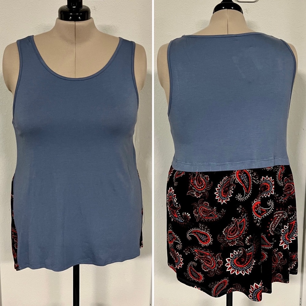 NWT Gilli blue knit tank - size 1X